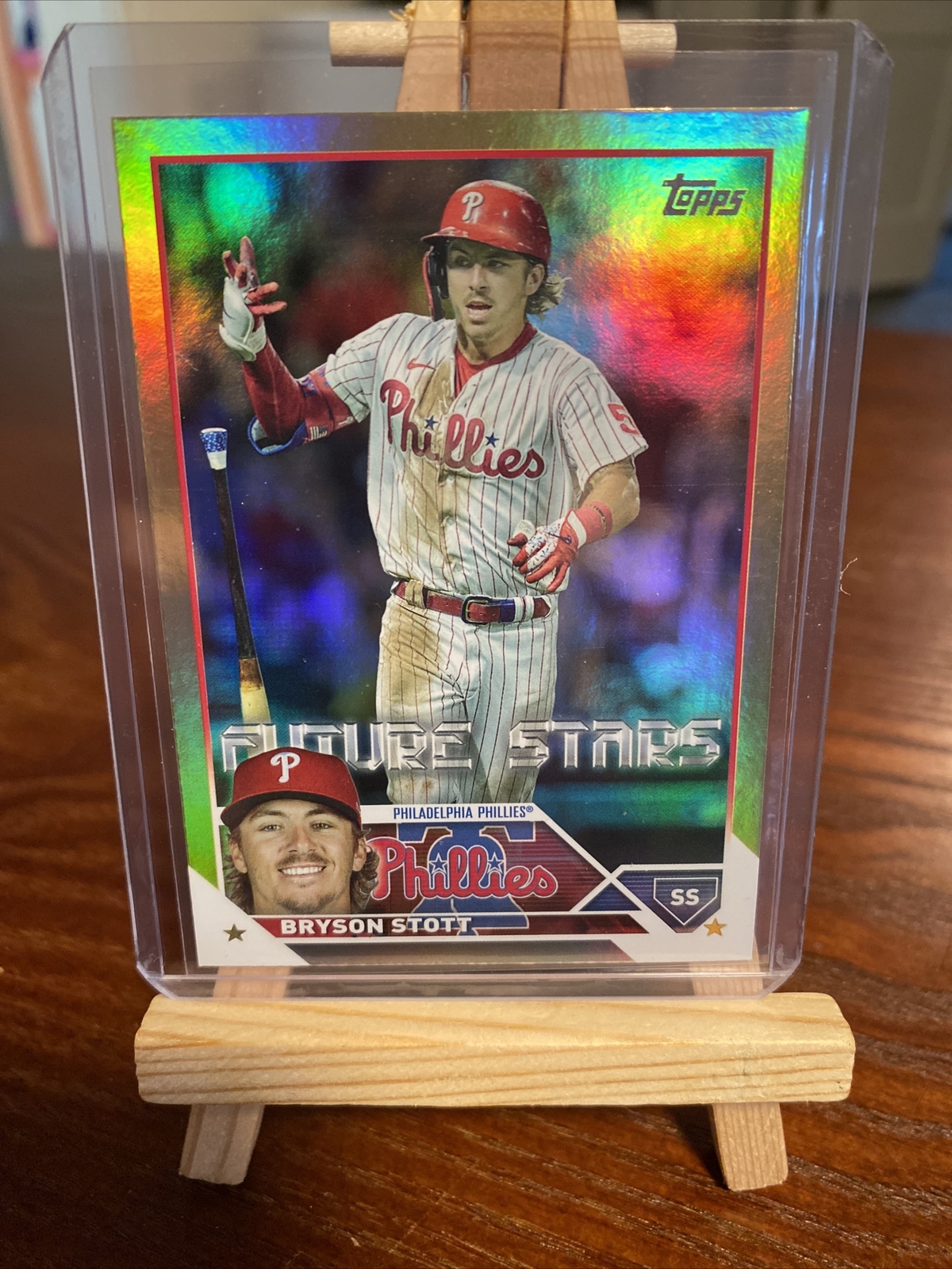 2023 Topps Series 1 Bryson Stott Gold Foil Parallel Future Stars Phillies #295