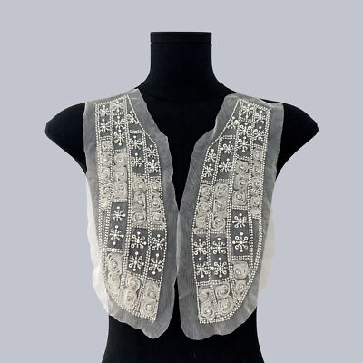 3D Beaded Applique Rhinestones Mesh Patch Trim Sewing DIY Craft Wedding Dress