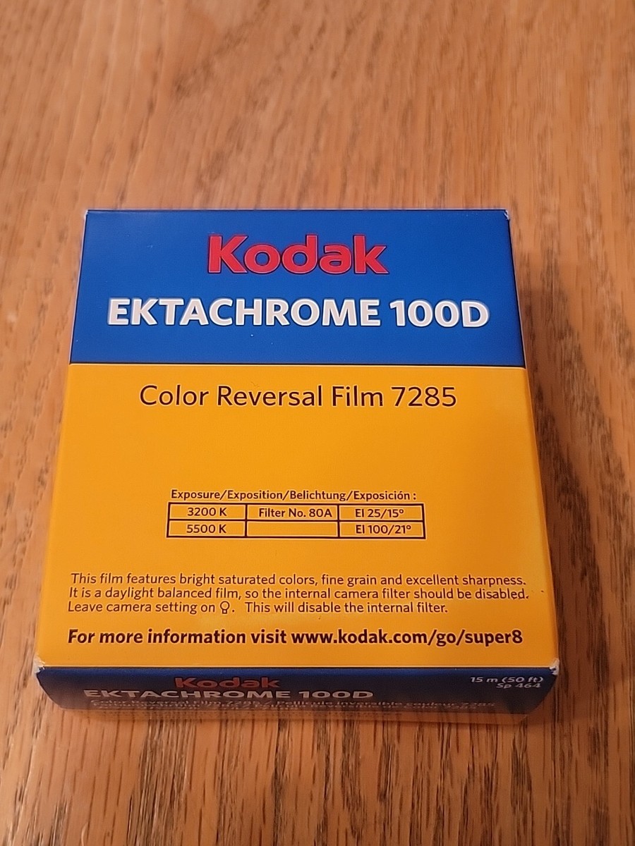 Kodak Ektachrome 100D 7285 Super 8 Color Reversal Film The