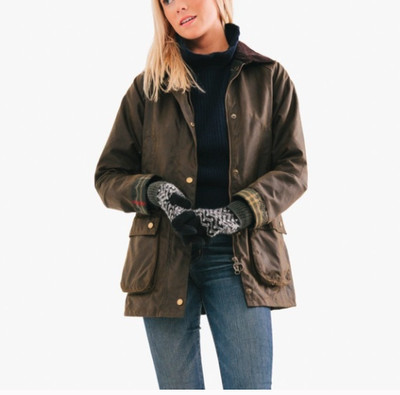 barbour acorn waxed cotton jacket