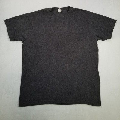 Shaka Active Men's Dark Gray Soft Spun Cotton Crew Neck Basic T-Shirt Size XL