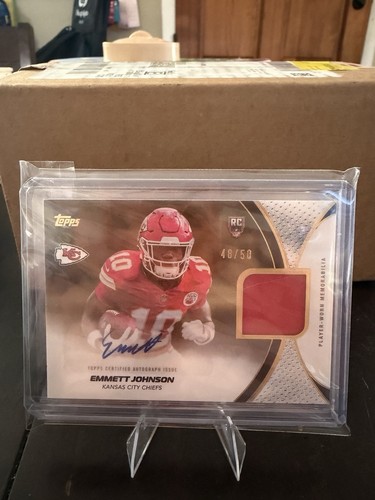 2026 Topps NFL Emmett Johnson RPA Auto 48/50 