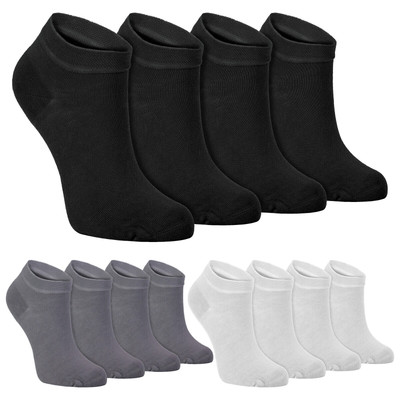 SOCKE SNOB 4 Paar Bambus atmungsaktive tief geschnittene Knöcheltrainersocken für Männer & Frauen
