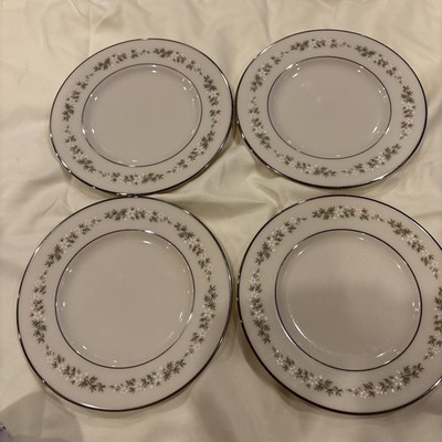 LENOX BROOKDALE SET OF FOUR 4 BREAD AND BUTTER PLATES 6.3  Beige Floral Vintage