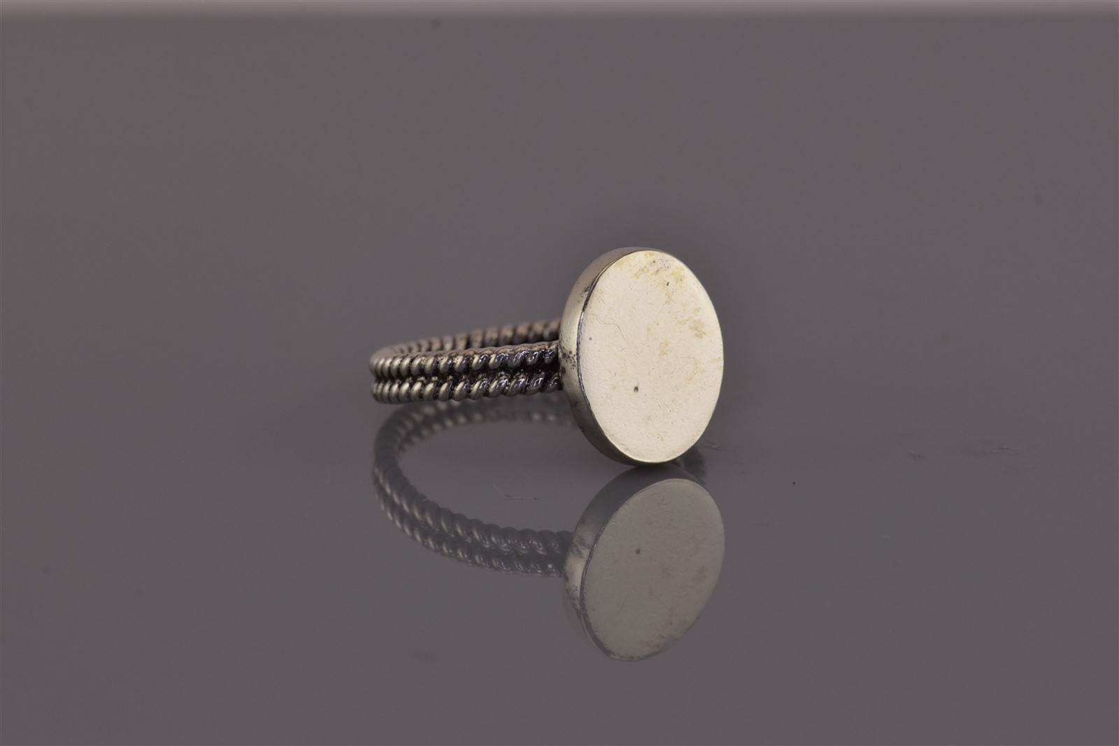 Sterling Silver 13mm Solid Engravable Oval Double… - image 2