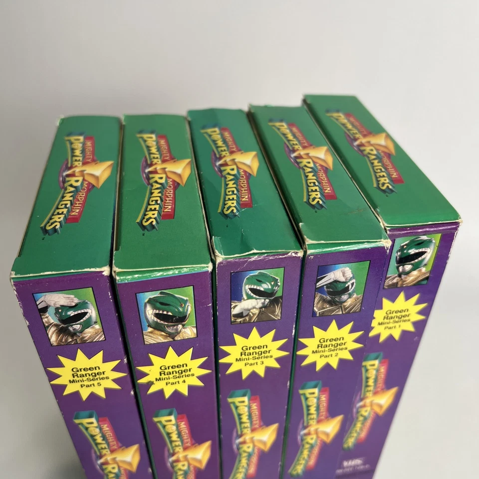 Mighty Morphin Power Rangers Green Ranger Mini-Series Parts 1-5 VHS Lot TESTED Foto 3 de 4
