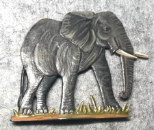 Zinn - Flach - Figur - Elefant,   1969,   handbemalt,   Kiel  in  Deutschland  !