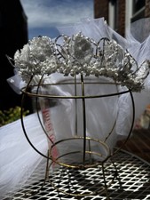 Bridal Headpiece with Veil Vintage Bridal Wedding Attire