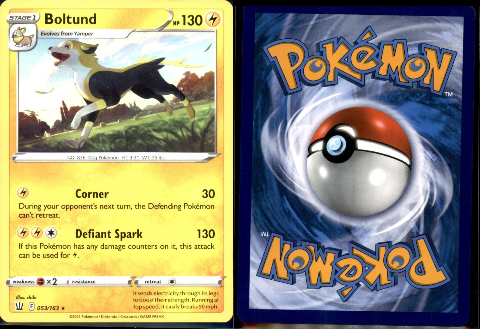 Boltund - SWSH05: Battle Styles - Pokemon 