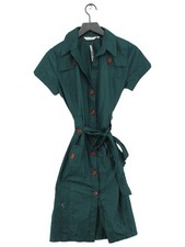 Topshop Shirt Midi Dress UK14 in Green
