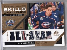 2018-19 UD SP Game Used 2018 All-Star Skills Relic Blends Zach Werenski 10/15