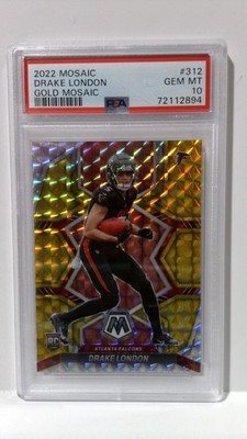 2022 Mosaic Gold Mosaic 5/10 Drake London PSA 10 Rookie RC