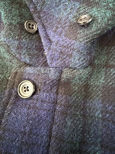 BEAMS PLUS Todd Snyder Men Black Watch Bal Collar Harris Tweed Coat Size XL NWT image 12