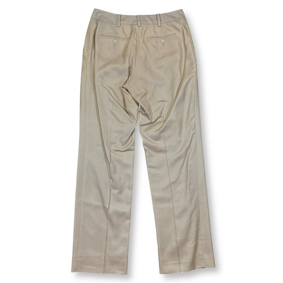 Pantalones de vestir Brooks Brothers de lana de seda para mujer talla 4 beige carrera negocios Foto 2 de 4