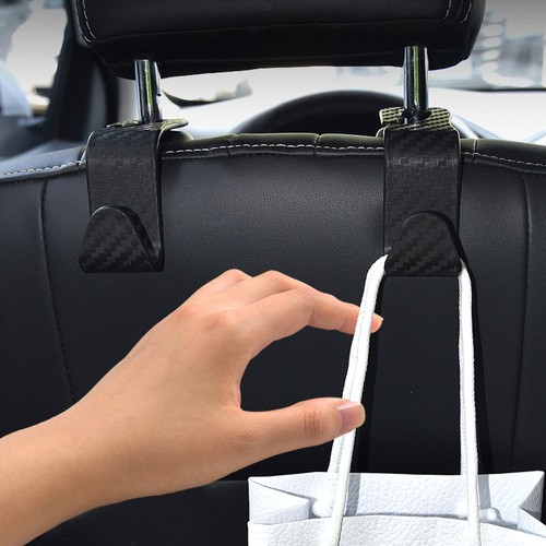 4Pcs Car Seat Back Headrest Hook Hanger Holder Hook for Bag Purse Cloth Grocery - Foto 3 di 11