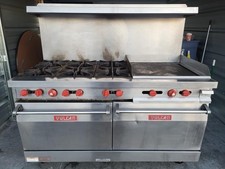 Vulcan SX60F-6B24GP SX Series 60" (6) Burner LP Gas Range w/ 24" Griddle