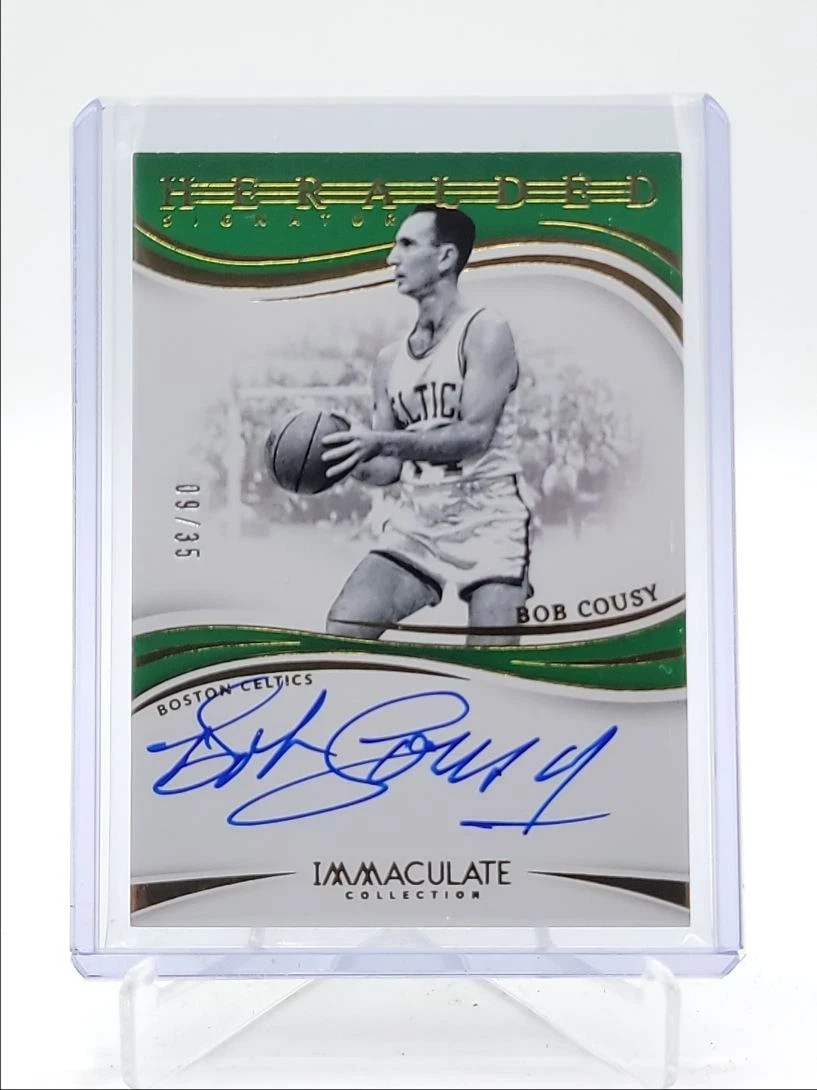 BOB COUSY 2023-24 IMMACULATE HERALDED SIGNATURE GOLD AUTO 09/35