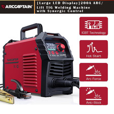 2026 ARCCAPTAIN Stick Welder Large LED Display 200A ARC/Lift TIG Welding Machine