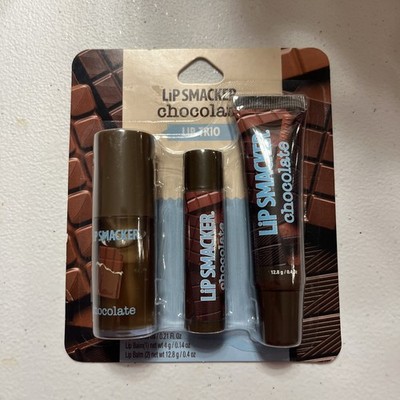 Lip smacker trio chocolate flavored lip oil & lip balms New Sealed