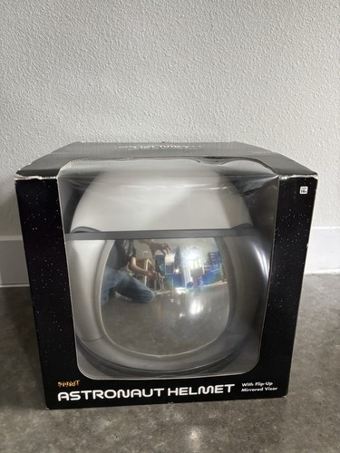 Spirit Halloween White Astronaut Helmet with Flip-Up Visor In Original Box
