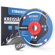Kreiss&auml;geblatt 210x30 mm 80 Z&auml;hne S&auml;geblatt Holz f&uuml;r Kapps&auml;ge