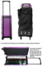 Mahjong Mahjongg EMPTY wheel Case 2 Trays for...