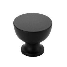 10 Pack Matte Black Cabinet Knobs 1-1/4 Inch 31.5mm Flat Round Kitchen AL6013MB