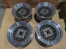 4 x Rota 15" x 8" ET20 OS Mesh ALLOY WHEELS Fit Mazda MX5 Eunos VW Golf Mk2