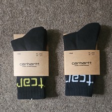 carhartt socks WIP black  2 pair UK size (6-11)