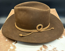 Vintage Resistol Chaparral Mink Brown Stagecoach Rancher Cowboy Hat 7 3/8 w/Box