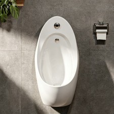 Wall-Mounted Urinal Infrared Sensor 0.5 GPF Touchless Water-Efficient Urinal