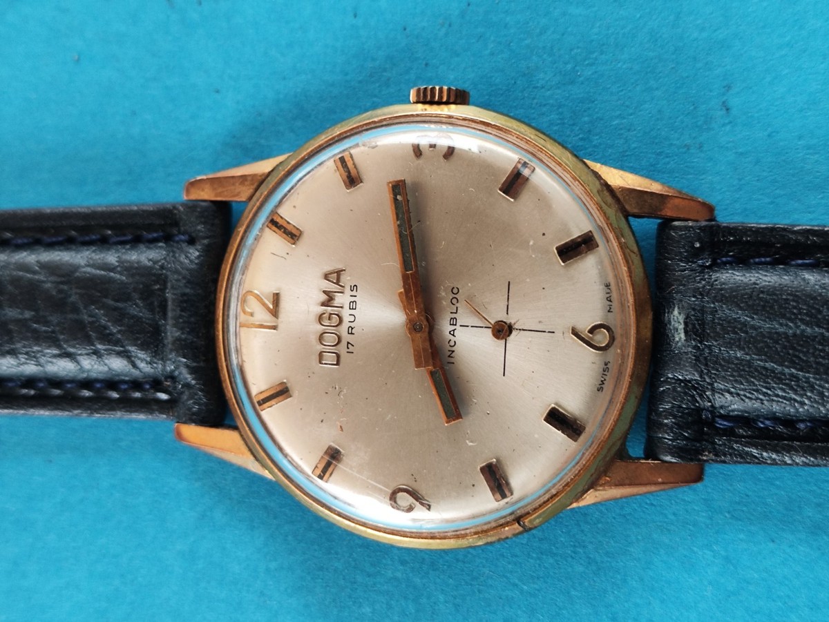 DRAGA 17 JEWELS 腕時計 Vintage DOGMA 17 Jewels 34 mm Manual Wind Mens Watch _3916 | eBay