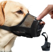 Dog Muzzle,Soft Air Mesh Muzzle Large Dogs to Prevent Biting Barking Chewing