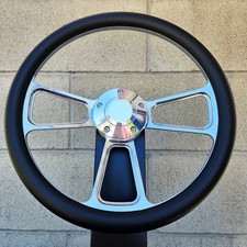 14 Wheel W Carbon Fiber Wrap Horn Hub 1964-66 Chevy Pontiac Olds Buick