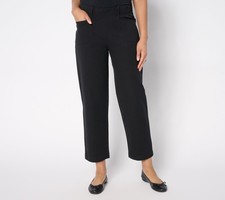 Anybody Women's Pants Sz M Tall All-Stretch Twill Straight Leg Black A683179