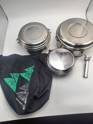 MSR Cascade Stainless Steel Cooking 3 Pot Set Never Used