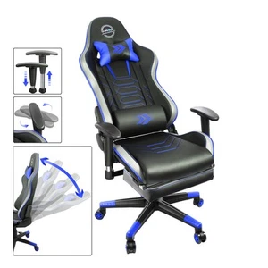NRG Innovations Hauteur réglable réglable Bureau Chaise de jeu Bleu RSC-G100BL