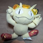 Vintage Applause Pokemon Meowth Plush Toy 1998 Nintendo Gold Ears 6"