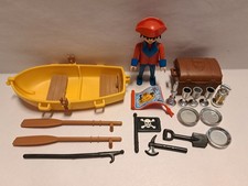 Playmobil 3570 Pirat Seer&auml;uber mit Paddelboot Beiboot gelb zu Piratenschiff S179