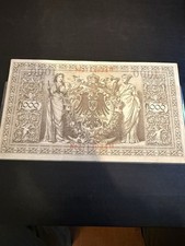 Germany 1000 Mark Reichsbanknote 1910 Banknote Paper Money Serial N2714034H