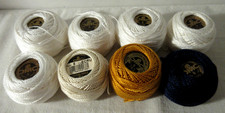 Lot of 8 Spools of DMC 5 Perle Cotton Thread New and Used