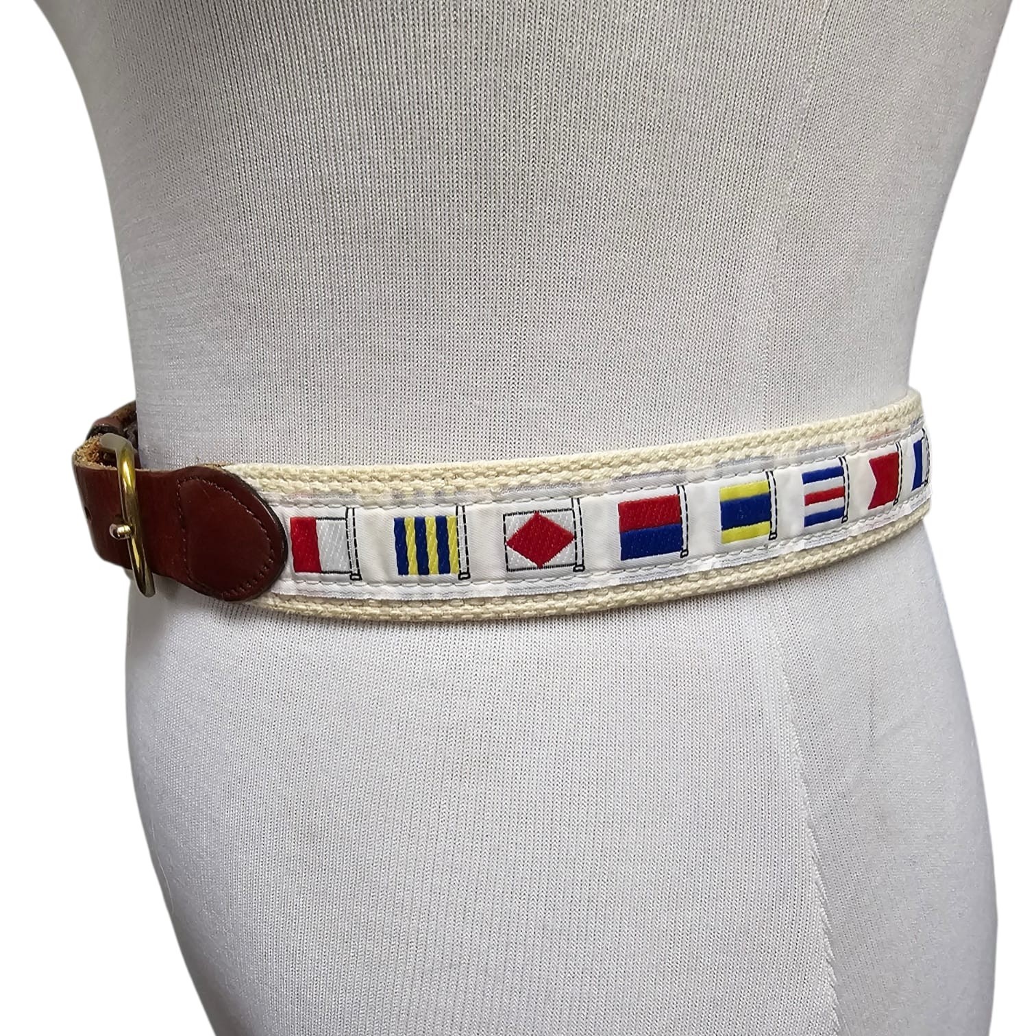 international nautical code flags brass buckle le… - image 3