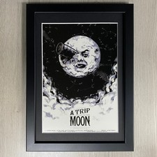 FRAMED A TRIP TO THE MOON, "LE VOYAGE DANS LA LUNE" 1902, MOVIE ART. MONDO