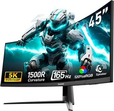 45 inch 165Hz Curved Gaming Monitor, 5K1500R (5120×1440P) UltraWide