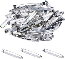 30PCS Locking Pins Backs Safety Clasp Brooch Badge Bar Jewelry Pins for DIY Craf