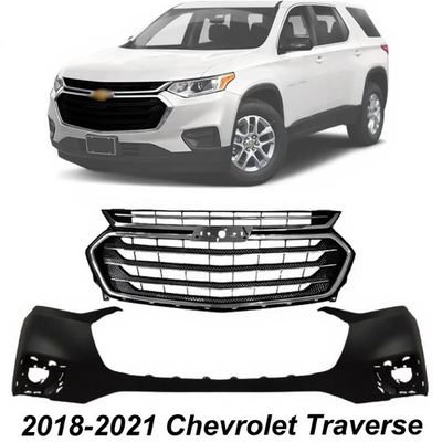 #ad Front Bumper Cover Fascia amp; Grille Assembly Kit For 2018 2021 Chevrolet Traverse $270.89