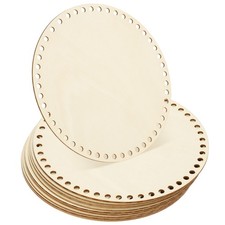 8 Inch Crochet Basket Base, 10 Pcs Basket Bottoms Round Wood Base for Crochet