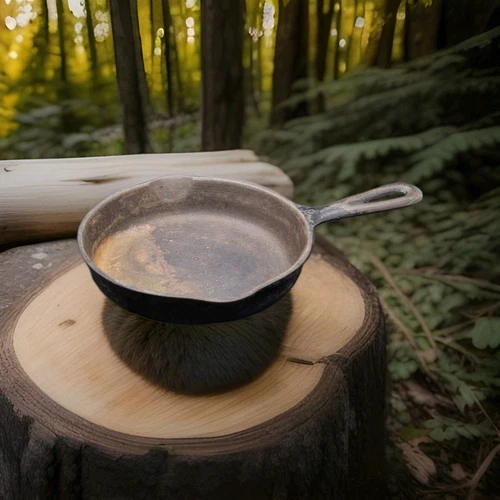 WAGNER WARE SIDNEY -0- Skillet #8, Model 1053 N.  6.5"  DOUBLE SPOUTS