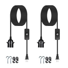 Plug in Pendant Light Cord - 16Ft Hanging Light Kit E26/E27 Light S... Fast Ship