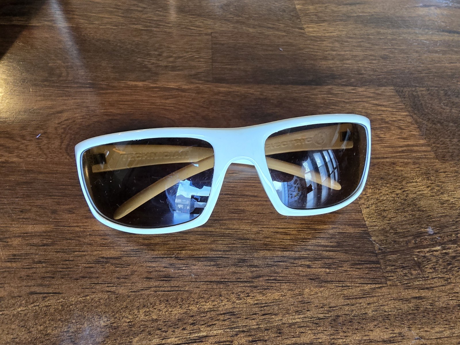 Electric Technician Sunglasses White Frames Vinta… - image 1